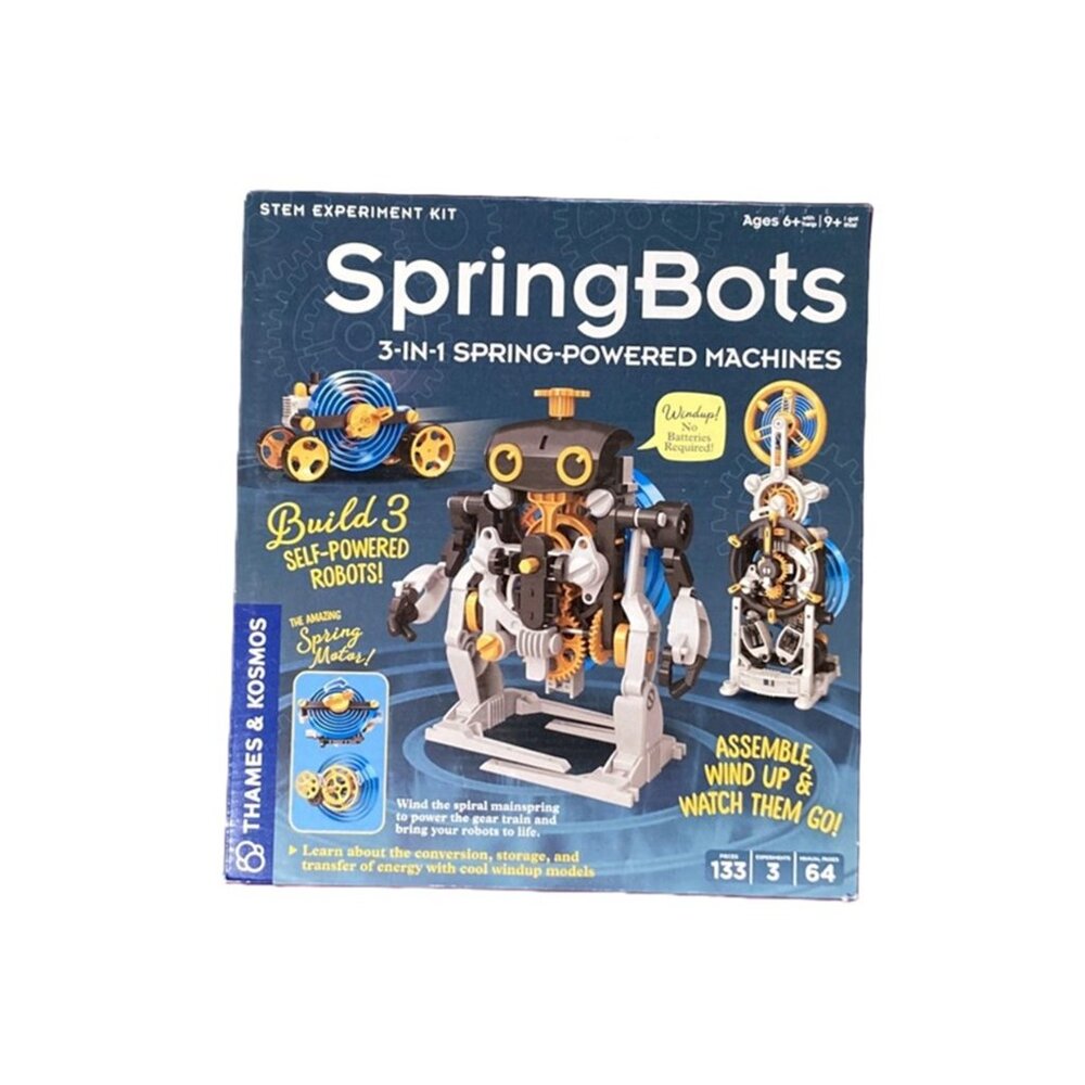 Spring Bots 3 in 1 Spring Powered Machines STEM Education Experiment Kit 550038